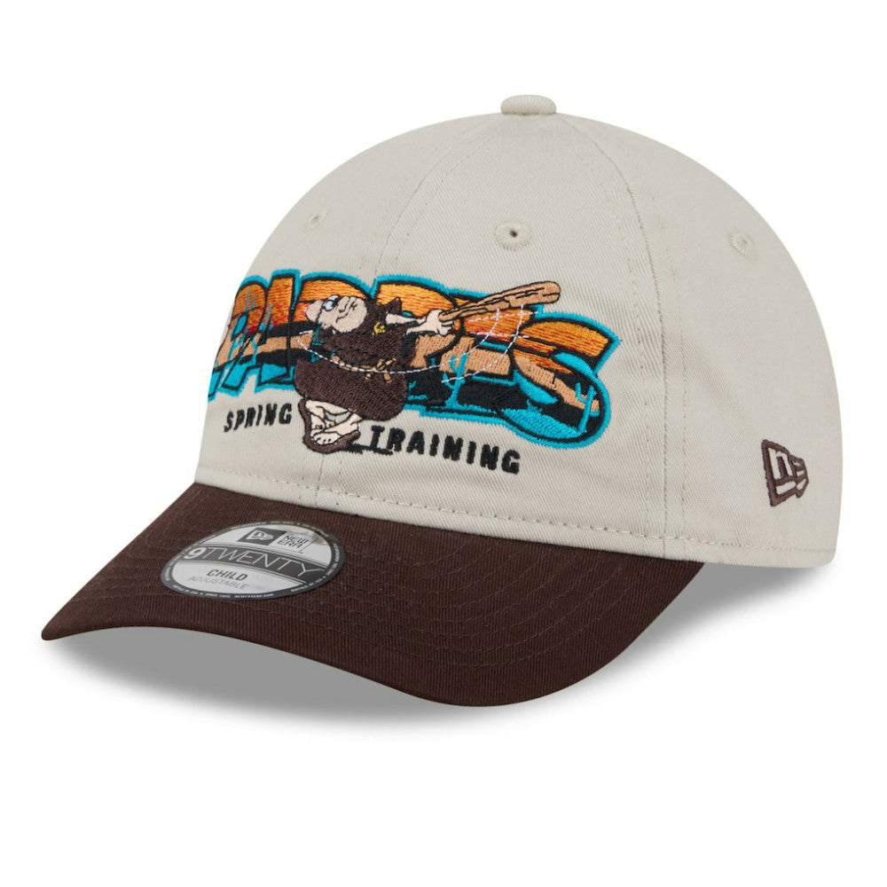 San Diego Padres Youth 2026 Spring Training Fan Pack Batter 9TWENTY Adjustable Hat Stone/Brown | New Era