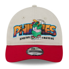 Philadelphia Phillies Youth 2026 Spring Training Fan Pack Batter 9TWENTY Adjustable Hat Stone/Red | New Era