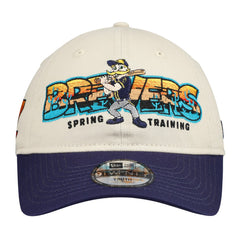 Milwaukee Brewers Youth 2026 Spring Training Fan Pack Batter 9TWENTY Adjustable Hat Stone/Navy | New Era