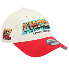 Los Angeles Angels Youth 2026 Spring Training Fan Pack Batter 9TWENTY Adjustable Hat Stone/Red | New Era