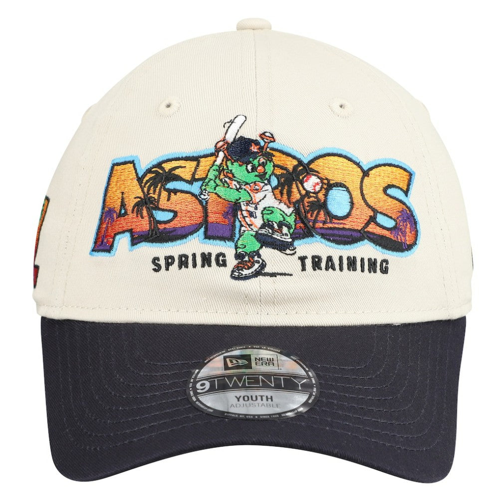 Houston Astros Youth 2026 Spring Training Fan Pack Batter 9TWENTY Adjustable Hat Stone/Navy | New Era