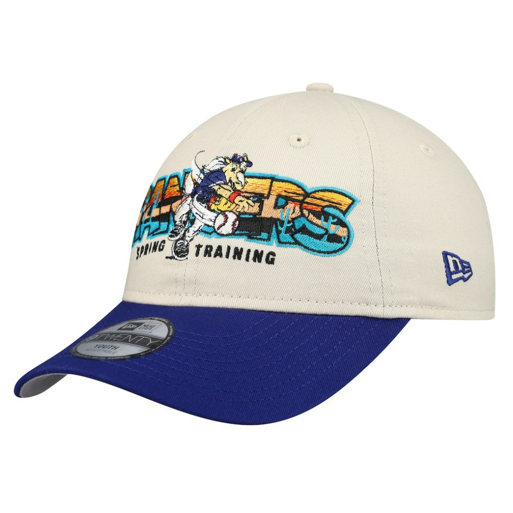 Texas Rangers Youth 2026 Spring Training Fan Pack Batter 9TWENTY Adjustable Hat Stone/Royal | New Era
