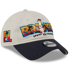 Atlanta Braves Youth 2026 Spring Training Fan Pack Batter 9TWENTY Adjustable Hat Stone/Navy | New Era