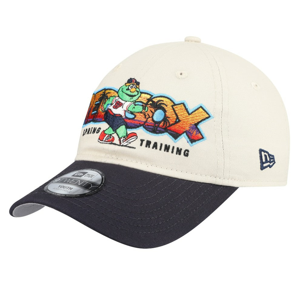 Boston Red Sox Youth 2026 Spring Training Fan Pack Batter 9TWENTY Adjustable Hat Stone/Navy | New Era