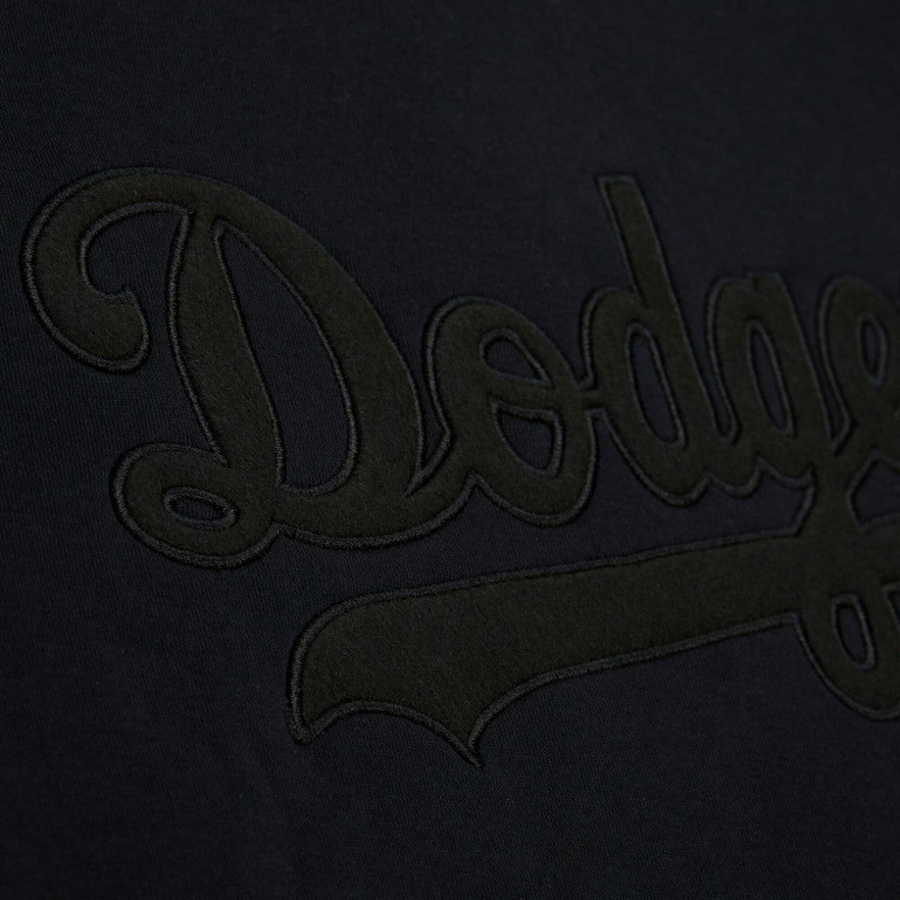 Los Angeles Dodgers Phantom Fleece Crewneck Sweatshirt Black | Mitchell & Ness