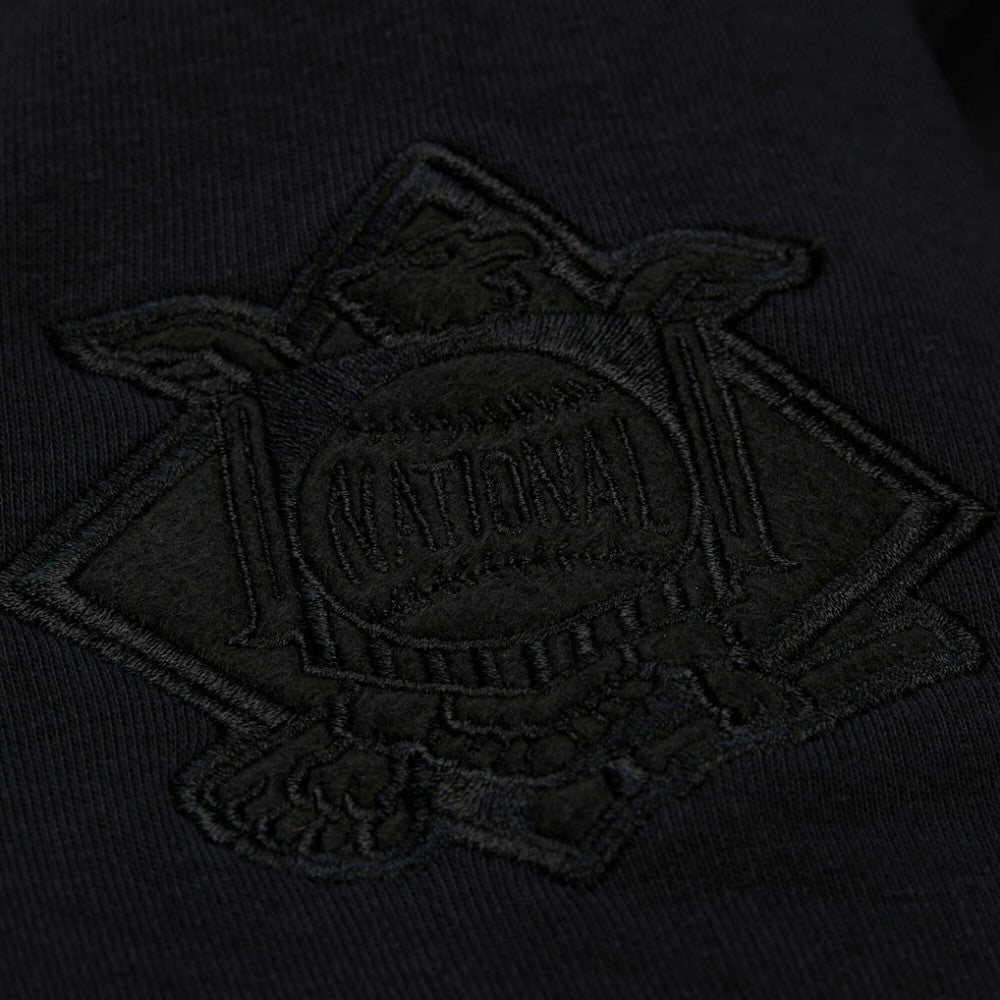 Los Angeles Dodgers Phantom Fleece Crewneck Sweatshirt Black | Mitchell & Ness