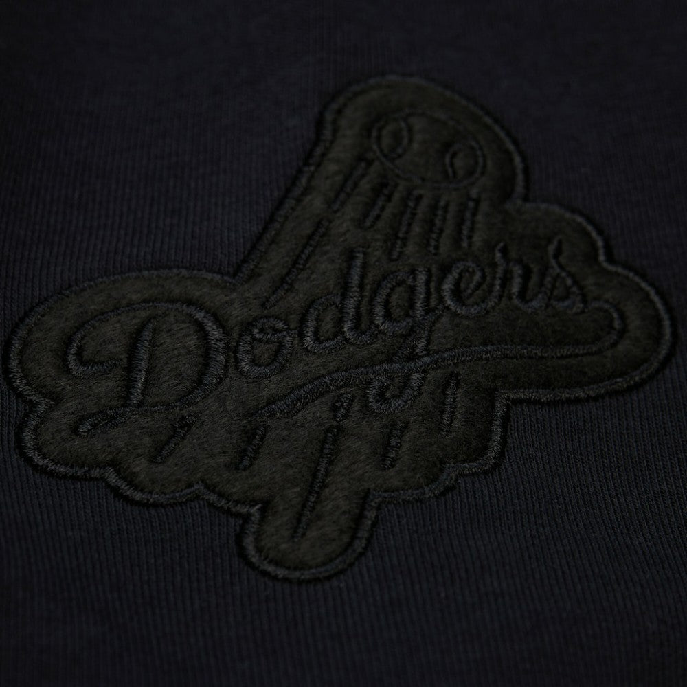 Los Angeles Dodgers Phantom Fleece Crewneck Sweatshirt Black | Mitchell & Ness