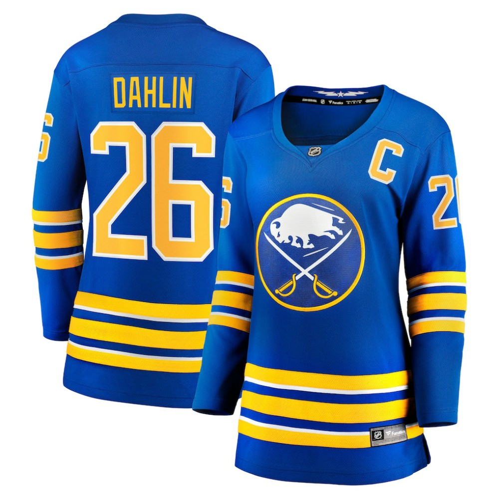 Rasmus Dahlin Buffalo Sabres Fanatics Women's Home Captain Patch Breakaway Jersey Royal