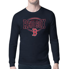 Boston Red Sox Starter Team Track Graphic Long Sleeve T-Shirt Navy
