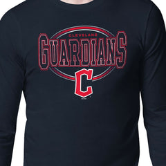 Cleveland Guardians Starter Team Track Graphic Long Sleeve T-Shirt Navy
