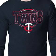 Minnesota Twins Starter Team Track Graphic Long Sleeve T-Shirt Navy