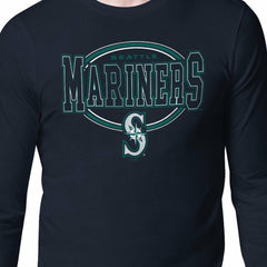 Seattle Mariners Starter Team Track Graphic Long Sleeve T-Shirt Navy