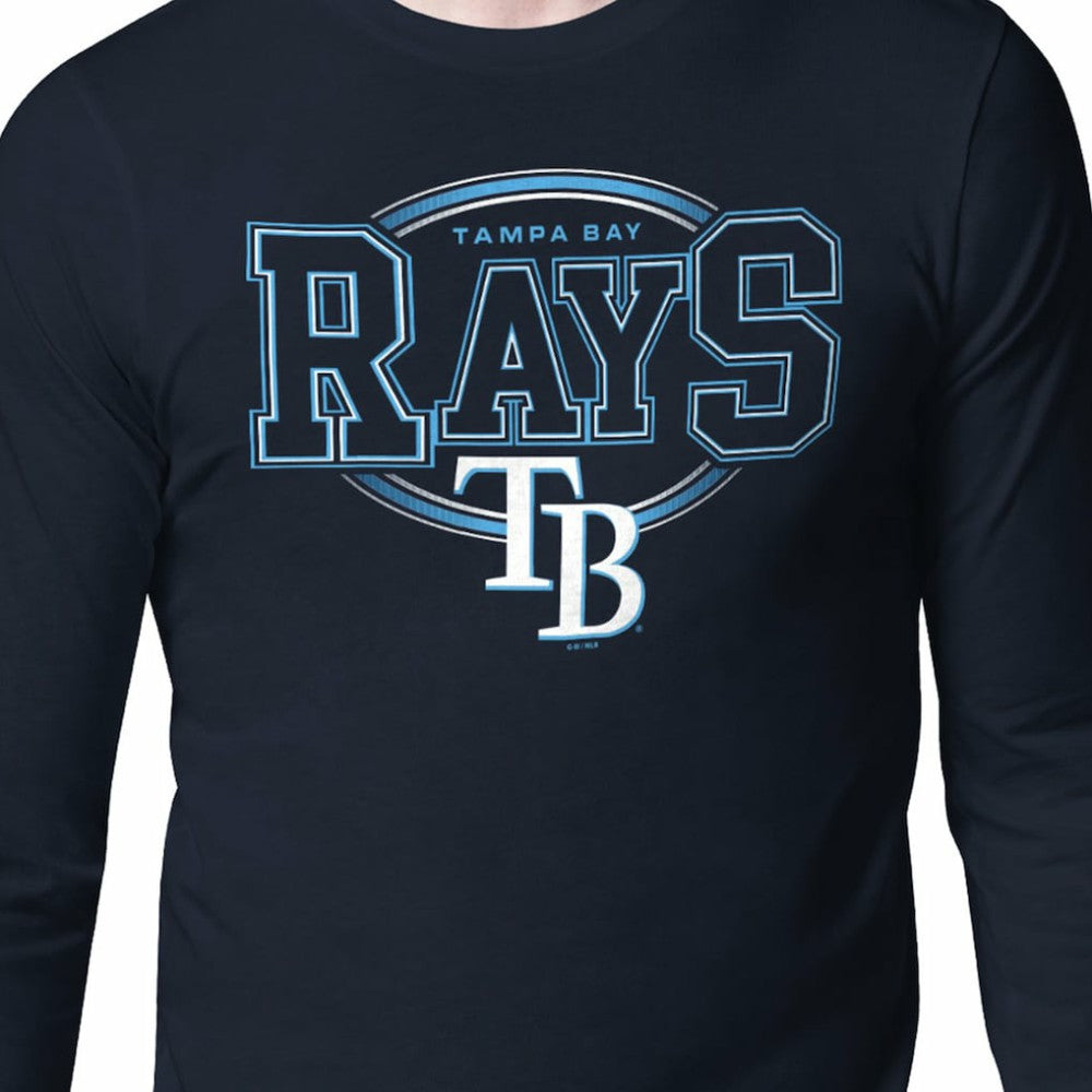 Tampa Bay Rays Starter Team Track Graphic Long Sleeve T-Shirt Navy