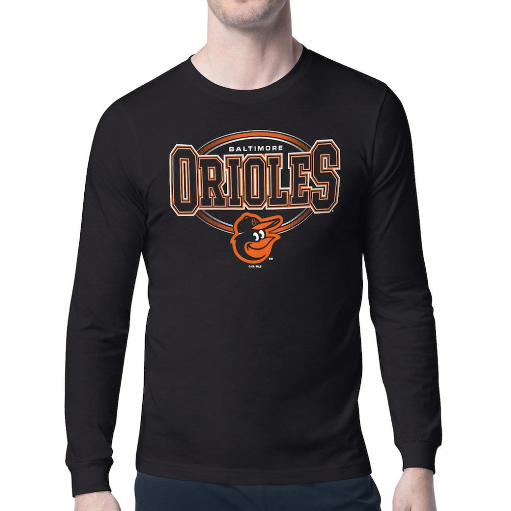Baltimore Orioles Starter Team Track Graphic Long Sleeve T-Shirt Black
