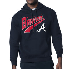 Atlanta Braves Starter Modern Tailsweep Fleece Tri-Blend Pullover Hoodie Navy
