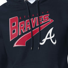 Atlanta Braves Starter Modern Tailsweep Fleece Tri-Blend Pullover Hoodie Navy