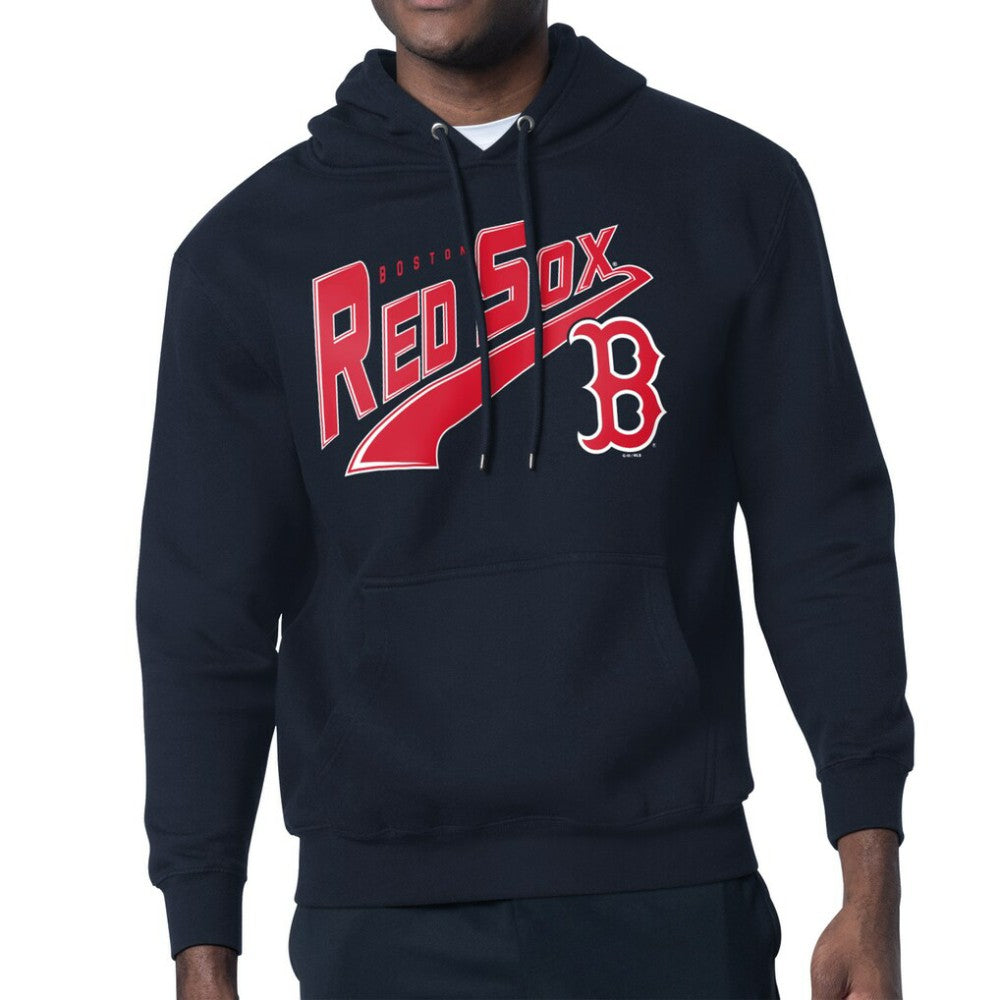 Boston Red Sox Starter Modern Tailsweep Fleece Tri-Blend Pullover Hoodie Navy