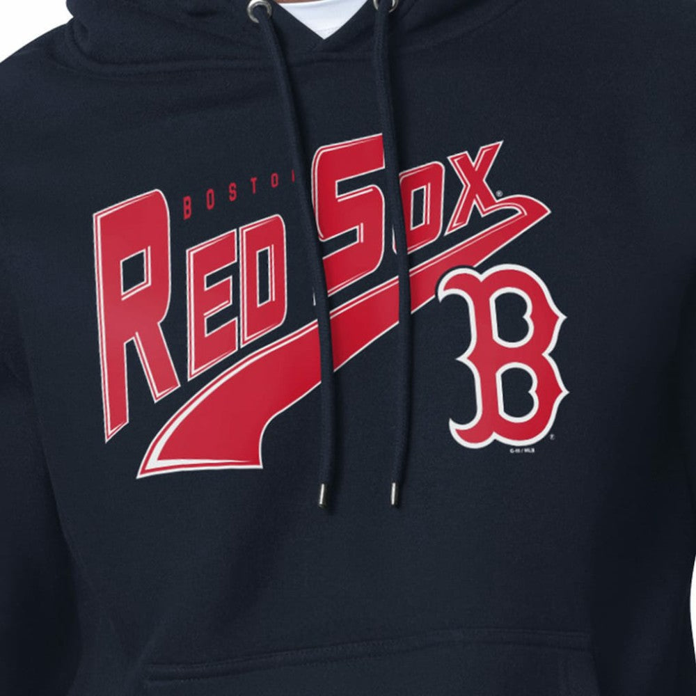 Boston Red Sox Starter Modern Tailsweep Fleece Tri-Blend Pullover Hoodie Navy
