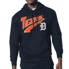 Detroit Tigers Starter Modern Tailsweep Fleece Tri-Blend Pullover Hoodie Navy