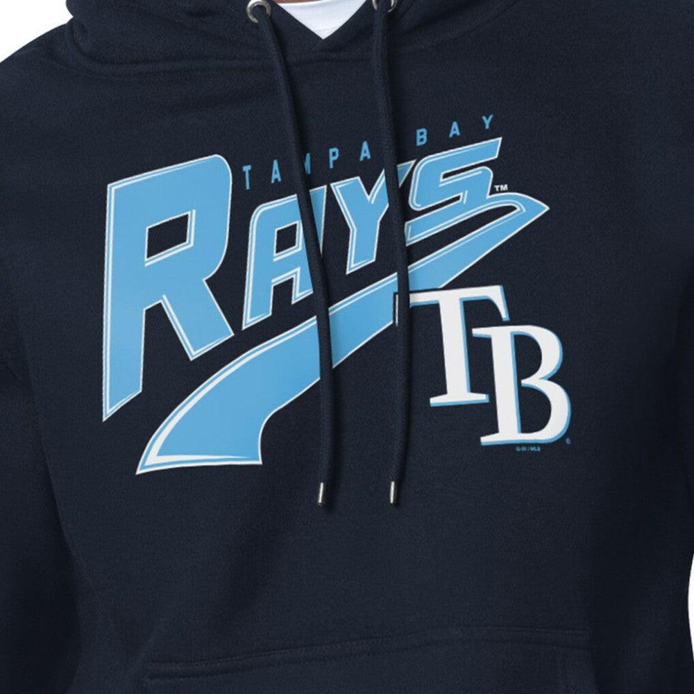 Tampa Bay Rays Starter Modern Tailsweep Fleece Tri-Blend Pullover Hoodie Navy