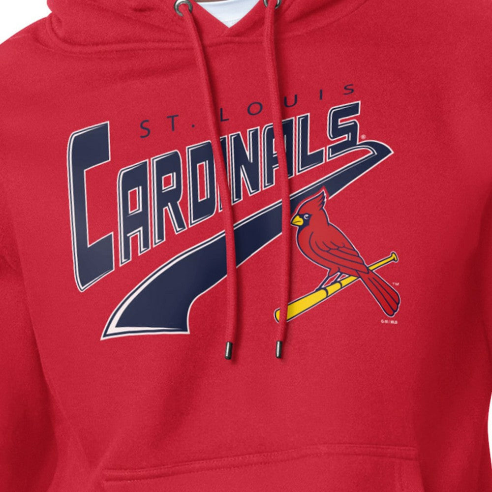 St. Louis Cardinals Starter Modern Tailsweep Fleece Tri-Blend Pullover Hoodie Red