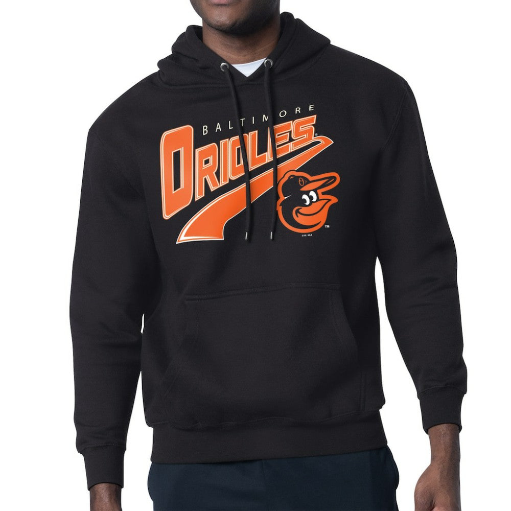 Baltimore Orioles Starter Modern Tailsweep Fleece Tri-Blend Pullover Hoodie Black