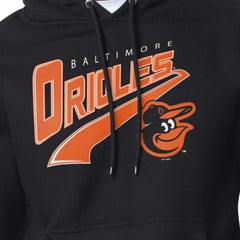 Baltimore Orioles Starter Modern Tailsweep Fleece Tri-Blend Pullover Hoodie Black