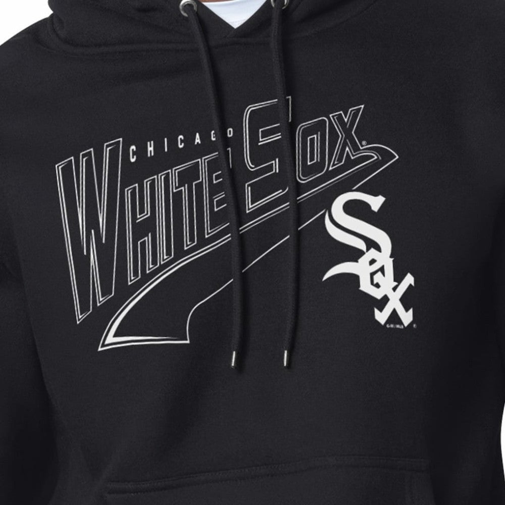 Chicago White Sox Starter Modern Tailsweep Fleece Tri-Blend Pullover Hoodie Black
