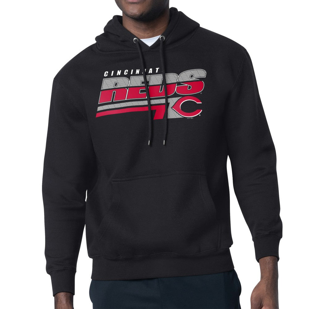 Cincinnati Reds Starter Logo Push Graphic Hoodie Black