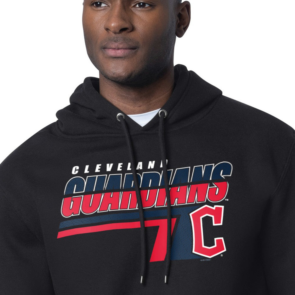 Cleveland Guardians Starter Logo Push Graphic Hoodie Black