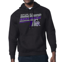 Colorado Rockies Starter Logo Push Graphic Hoodie Black