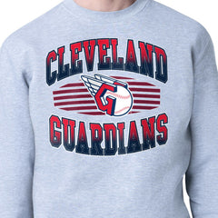 Cleveland Guardians Starter Team Grit Graphic Fleece Pullover Sweatshirt Heather Gray