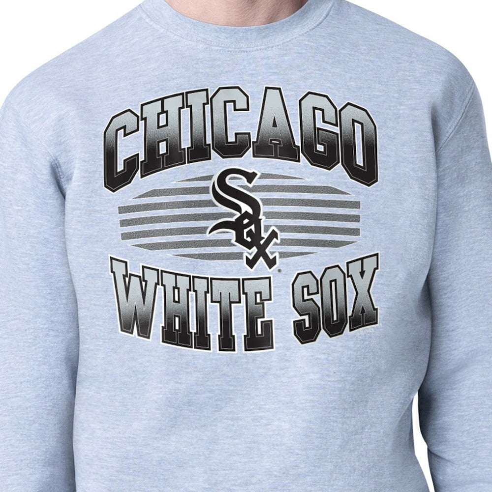 Chicago White Sox Starter Team Grit Graphic Fleece Pullover Sweatshirt Heather Gray