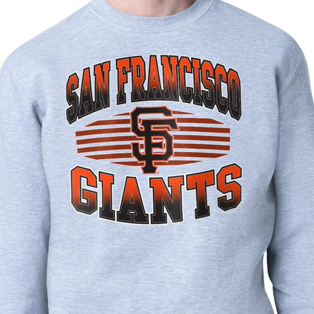San Francisco Giants Starter Team Grit Graphic Fleece Pullover Sweatshirt Heather Gray