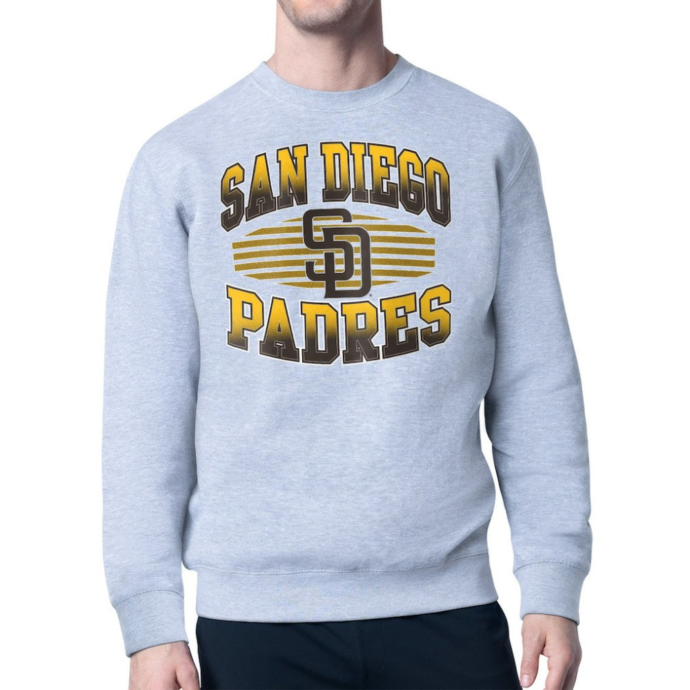 San Diego Padres Starter Team Grit Graphic Fleece Pullover Sweatshirt Heather Gray