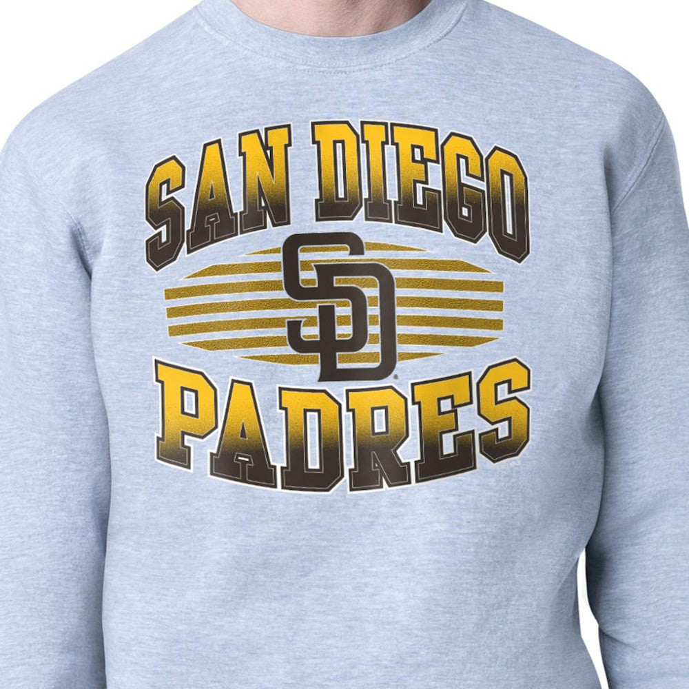 San Diego Padres Starter Team Grit Graphic Fleece Pullover Sweatshirt Heather Gray