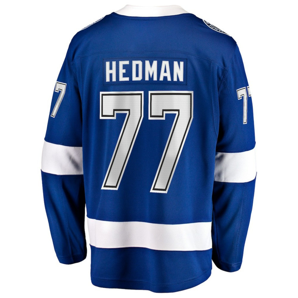 Victor Hedman Tampa Bay Lightning Fanatics Home Captain Patch Breakaway Jersey Blue