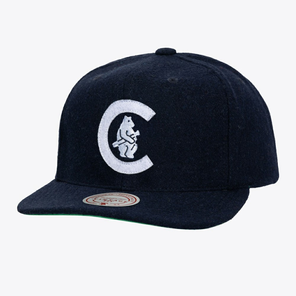 Chicago Cubs Unisex Vintage Fit Melton Wool Adjustable Hat Navy