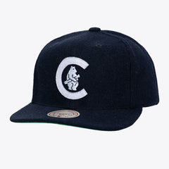 Chicago Cubs Unisex Vintage Fit Melton Wool Adjustable Hat Navy