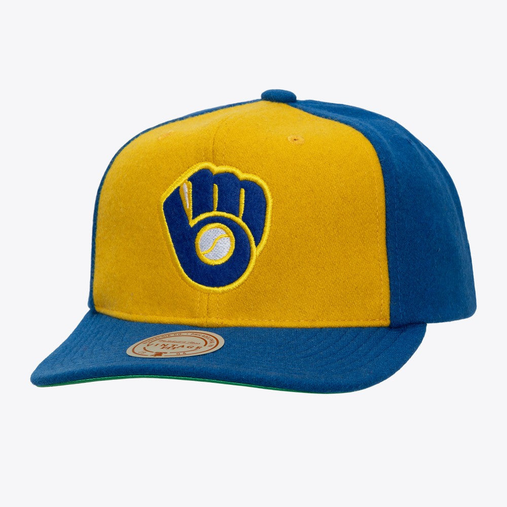 Milwaukee Brewers Unisex Vintage Fit Melton Wool Adjustable Hat Gold