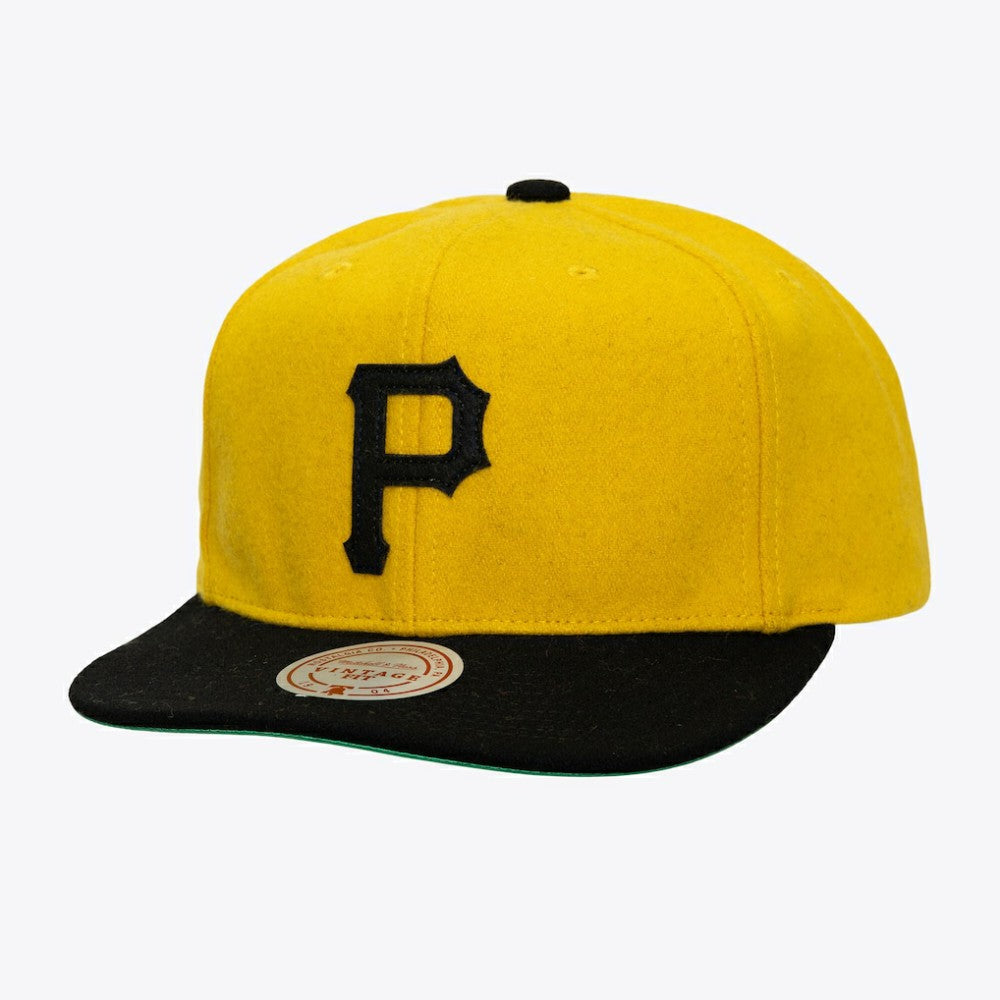 Pittsburgh Pirates Unisex Vintage Fit Melton Wool Adjustable Hat Gold