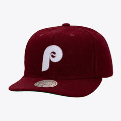 Philadelphia Phillies Vintage Fit Melton Wool Adjustable Hat Burgundy