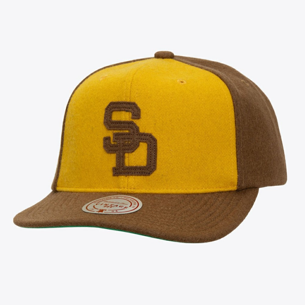 San Diego Padres Unisex Vintage Fit Melton Wool Adjustable Hat Gold
