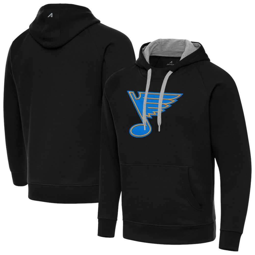 St. Louis Blues Antigua Victory Pullover Hoodie Black