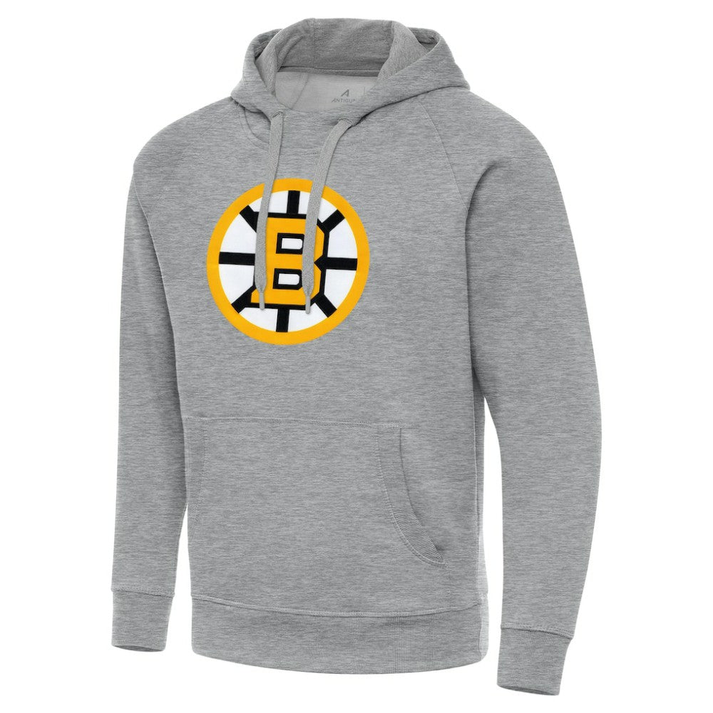 Boston Bruins Antigua Victory Pullover Hoodie Heather Gray