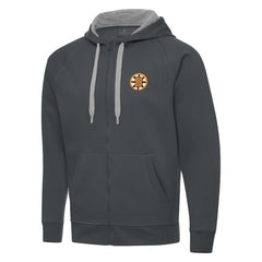 Boston Bruins Antigua Victory Full-Zip Hoodie Charcoal