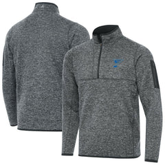 St. Louis Blues Antigua Fortune Quarter-Zip Pullover Jacket Heather Gray