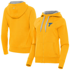 St. Louis Blues Antigua Women's Victory Full-Zip Hoodie Gold