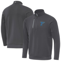 St. Louis Blues Antigua Generation Quarter-Zip Pullover Top Pewter