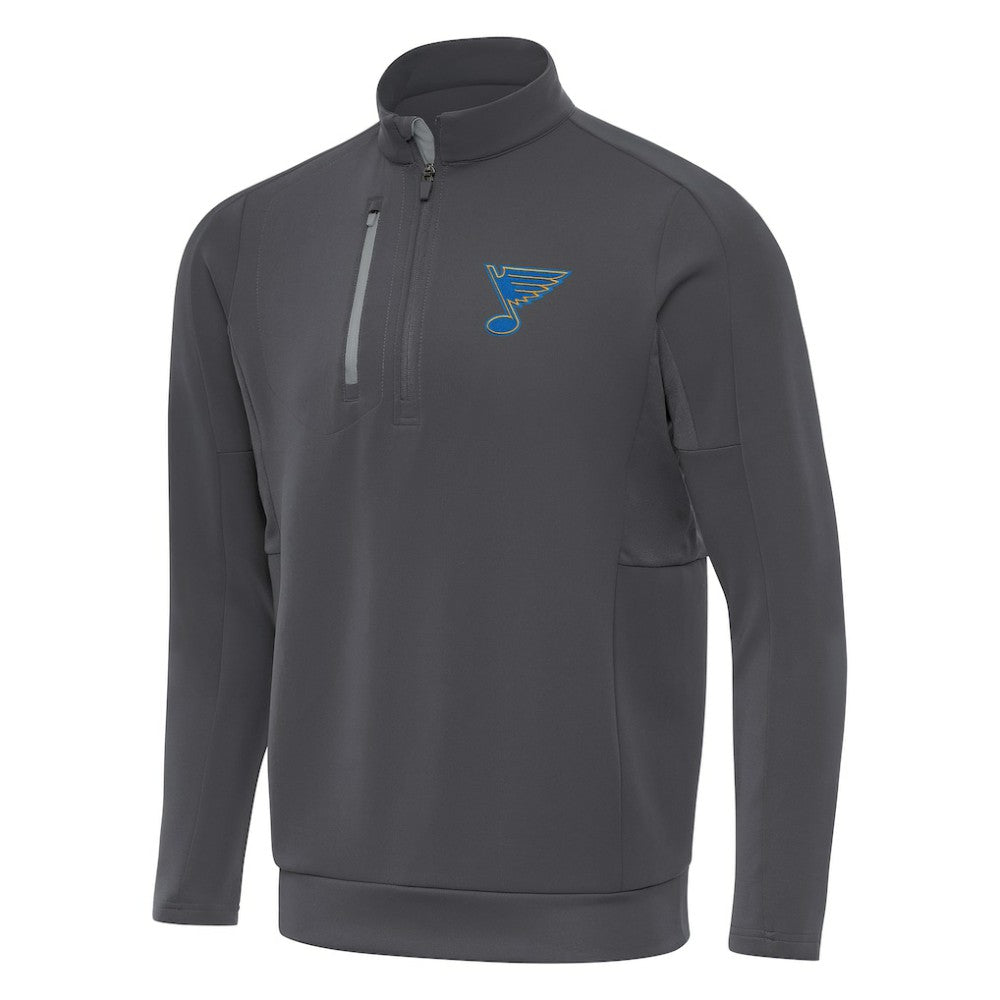 St. Louis Blues Antigua Generation Quarter-Zip Pullover Top Pewter